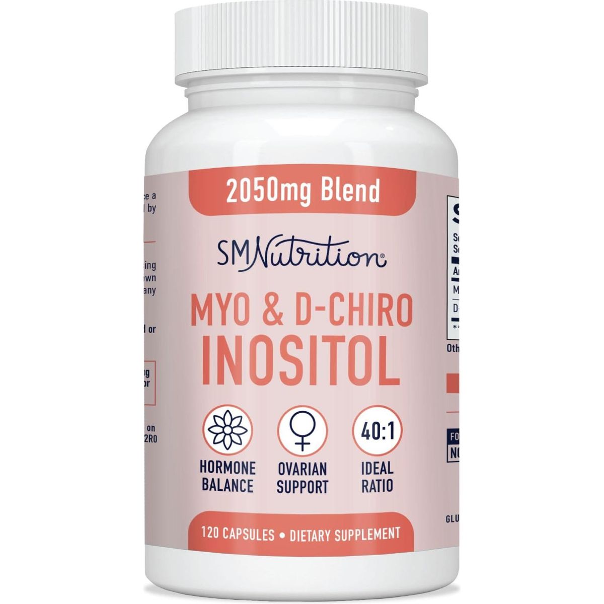 Premium Inositol Supplement - Myo-Inositol and D-Chiro Inositol Plus Folate  and Vitamin D - Ideal 40:1 Ratio - Hormone Balance & Healthy Ovarian  Support for Women - Vitamin B8 - 30 Day Supply 