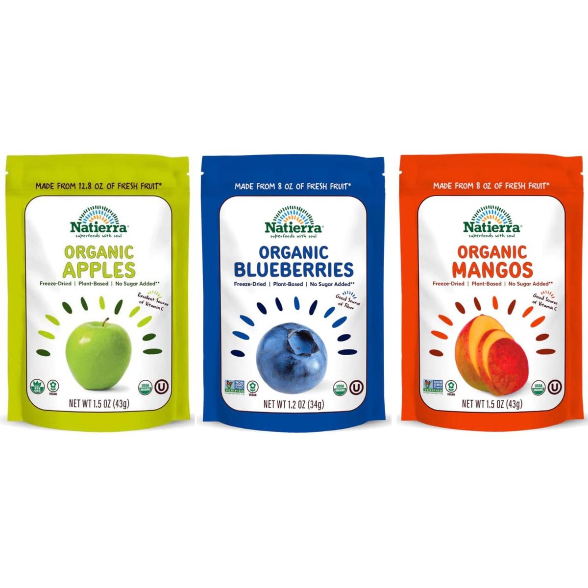 Nattierra Nature's Organic Freeze Fruit Snack - Gluten Free