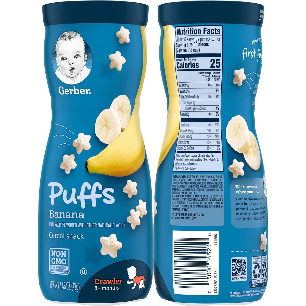 Gerber puffs nutritional sales value