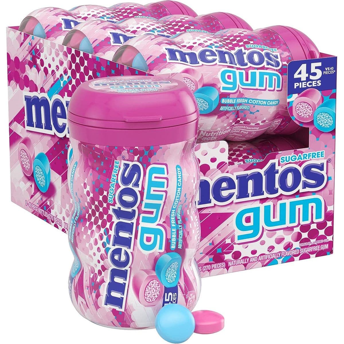 Mentos Gum Pure Fresh Paperboard Bubble Fresh