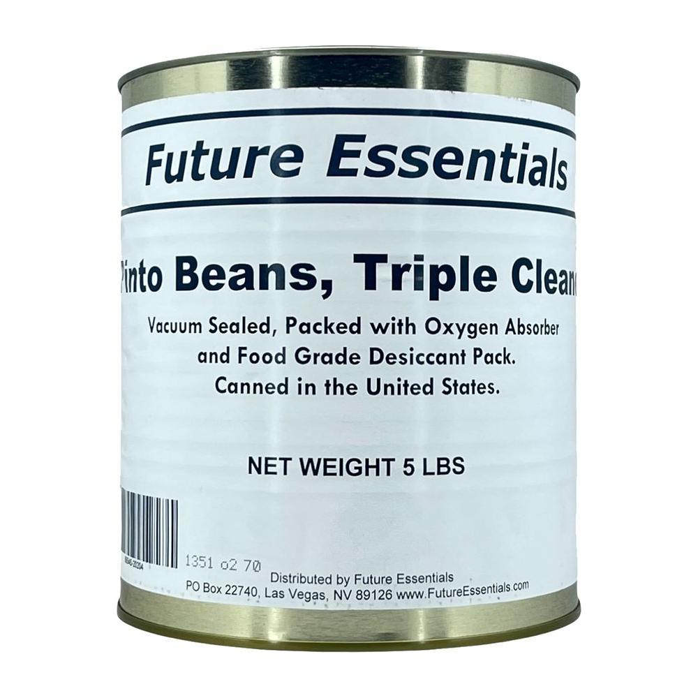 1 Can of Future Essentials Pinto Beans Dried 10 Can 5 lbs Net Weight - Whlsome - Canned Beans