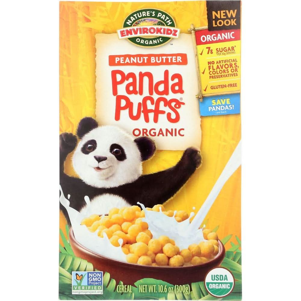 1 CASE EnviroKidz Organic Cereal Peanut Butter Panda Puffs Organic 106 oz 12 per case by EnviroKidz - Whlsome - Nuts &amp; Seed Butter