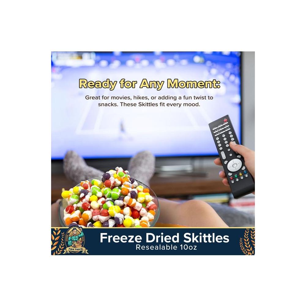 10 oz Freeze Dried Skittles Resealable Skittles Bag Crunchy Skittles Amplified Fruity Burst FreezeDried Candy Skittles - Whlsome - Candies & Chocolates