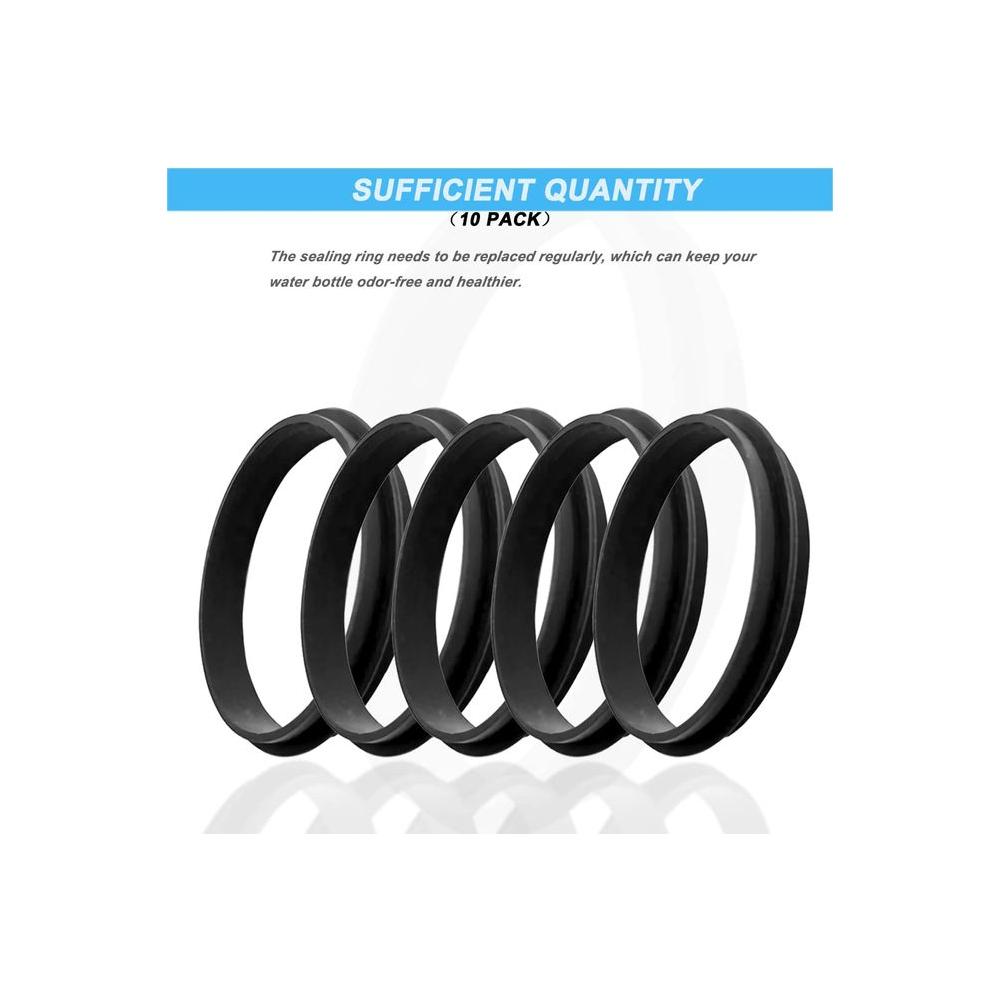 10 Pcs Replacement Gaskets Rubber Seal Compatible with Gatorade GX Water Bottles Food Grade Silicone Replacement Part for Gatorade GX Hydration System Bottle Black - Whlsome - Grocery (Other)