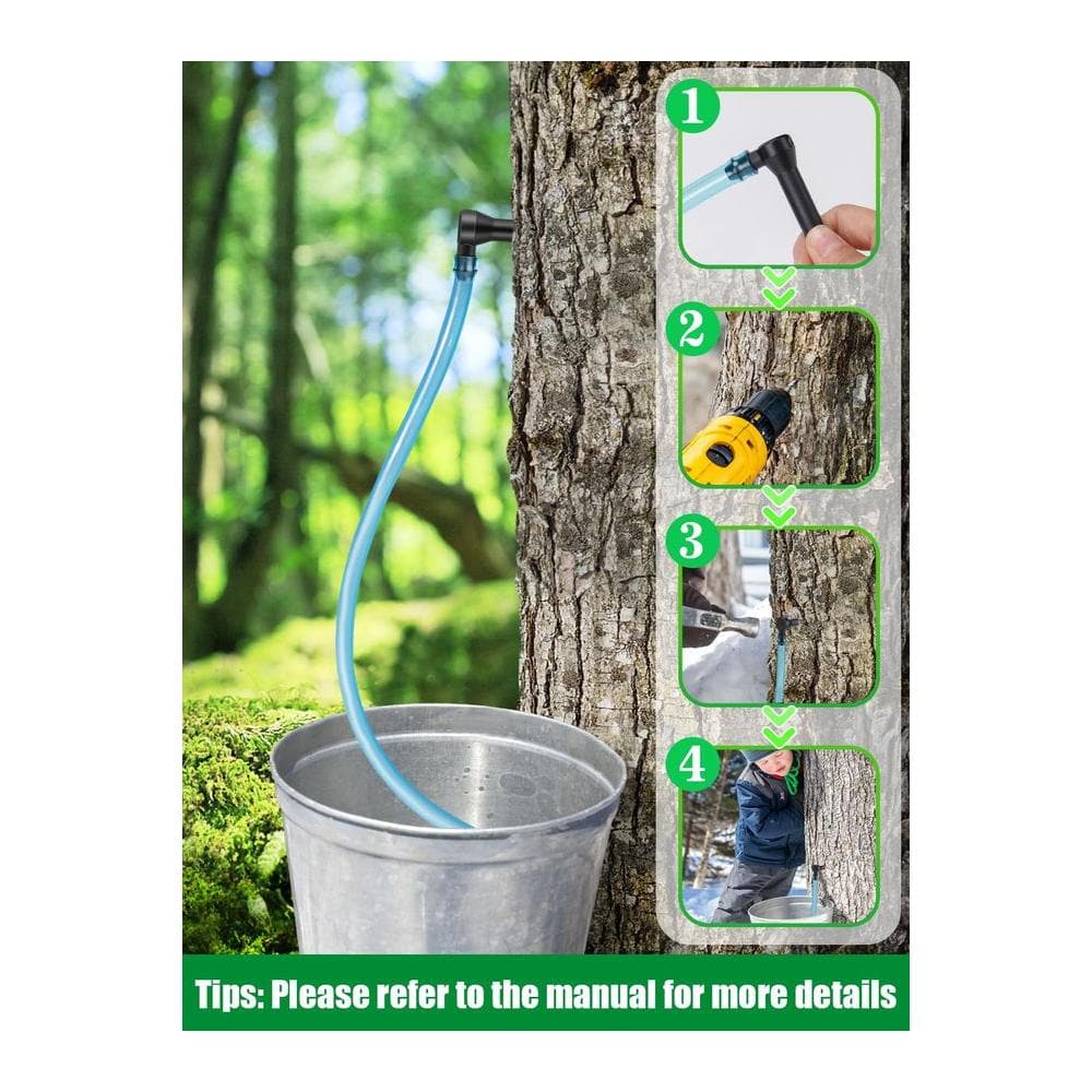 10 Set Maple Syrup Tapping Kit Reusable 2 Ft Food Grade Tubing Drop Lines Extractor Tubes Maple Tree Taps Maple Syrup Sugaring Starter Kit for Birch Maple Syrup Collection - Whlsome - Grocery (Other)