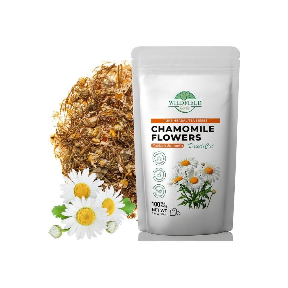 100 Chamomile Tea Bag Camomile Tea Bag Flowers Chamomilla chamomilla 100 Count 15g Chamomile Tea Bags 100 Count Flores de manzanilla - Whlsome - Tea