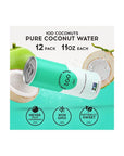 100 Coconuts Pure Coconut100 Pure Coconut Water Low Calorie AllNatural Drink with Electrolytes Naturally Sweet no preservatives NonGMO 11 fl oz Pack of 12 Pure Coconut Water - Whlsome - Coconut Water