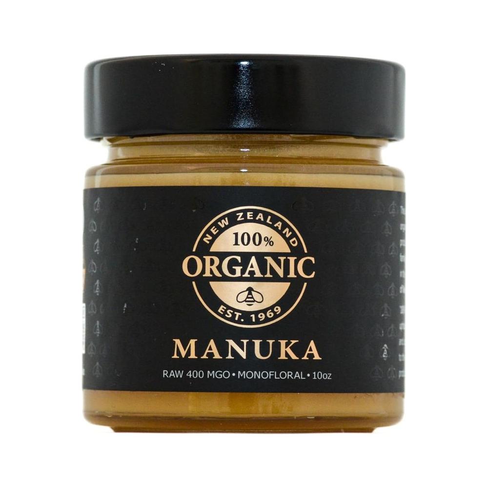 100 ORGANIC NEW ZEALAND Raw Manuka Honey 400MGO 10oz glass jar Hive to Hand Superfood Independently certified NonGMO - Whlsome - Honey