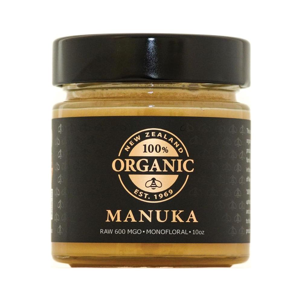 100 ORGANIC NEW ZEALAND Raw Manuka Honey 600MGO 10oz glass jar Hive to Hand Superfood independently certified NonGMO - Whlsome - HONEY