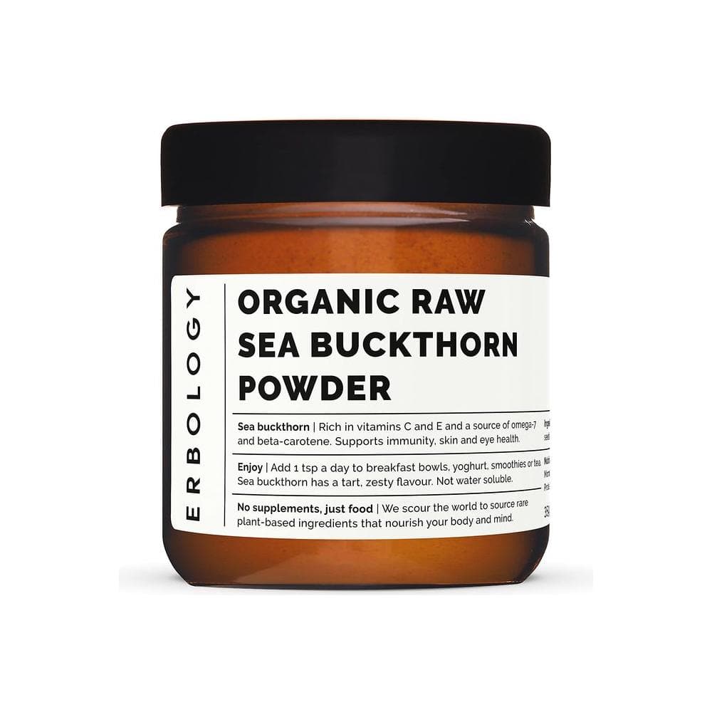 100 Organic Sea Buckthorn Powder 12 oz Seeds Removed More Concentrated Rich in Omega7 Vitamin C Vitamin A Straight from Farm Raw Vegan GlutenFree NonGMO Recyclable Glass Jar - Whlsome - Fruit Juices