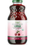 100 Organic Tart Cherry Juice by Pure Anatolia USDA Organic Fruit Juice Gluten Free Vegan Reusable Glass Bottle of 32 fl oz Natural Antioxidants No added Sugar or Preservatives - Whlsome - Fruit Juices