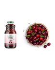 100 Organic Tart Cherry Juice by Pure Anatolia USDA Organic Fruit Juice Gluten Free Vegan Reusable Glass Bottle of 32 fl oz Natural Antioxidants No added Sugar or Preservatives - Whlsome - Fruit Juices