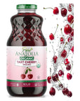 100 Organic Tart Cherry Juice by Pure Anatolia USDA Organic Fruit Juice Gluten Free Vegan Reusable Glass Bottle of 32 fl oz Natural Antioxidants No added Sugar or Preservatives - Whlsome - Fruit Juices