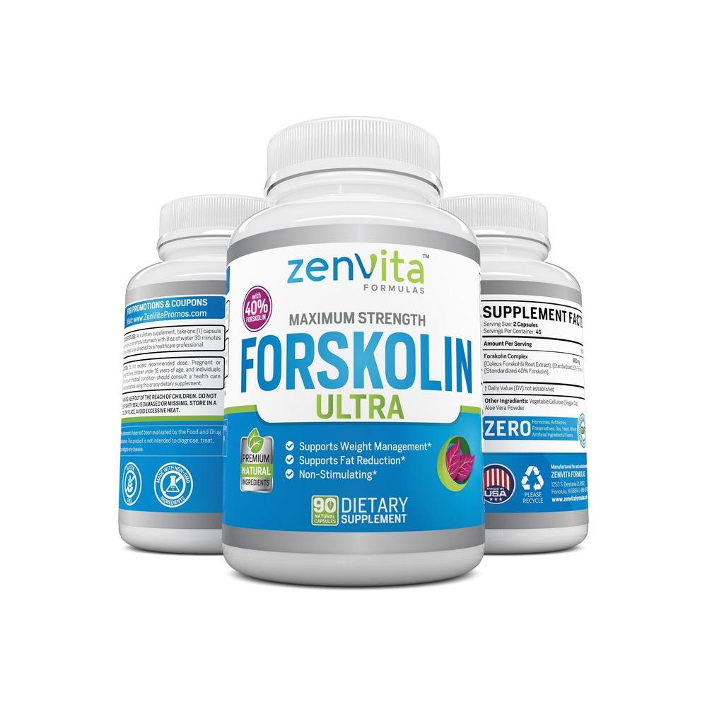 100% Pure Forskolin Extract 600mg - w/ 40% Standardized Forskolin | 90 Capsules - Whlsome - Weight Loss Supplements