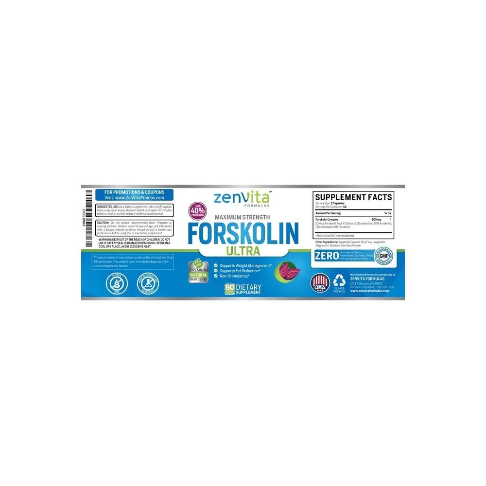 100% Pure Forskolin Extract 600mg - w/ 40% Standardized Forskolin | 90 Capsules - Whlsome - Weight Loss Supplements