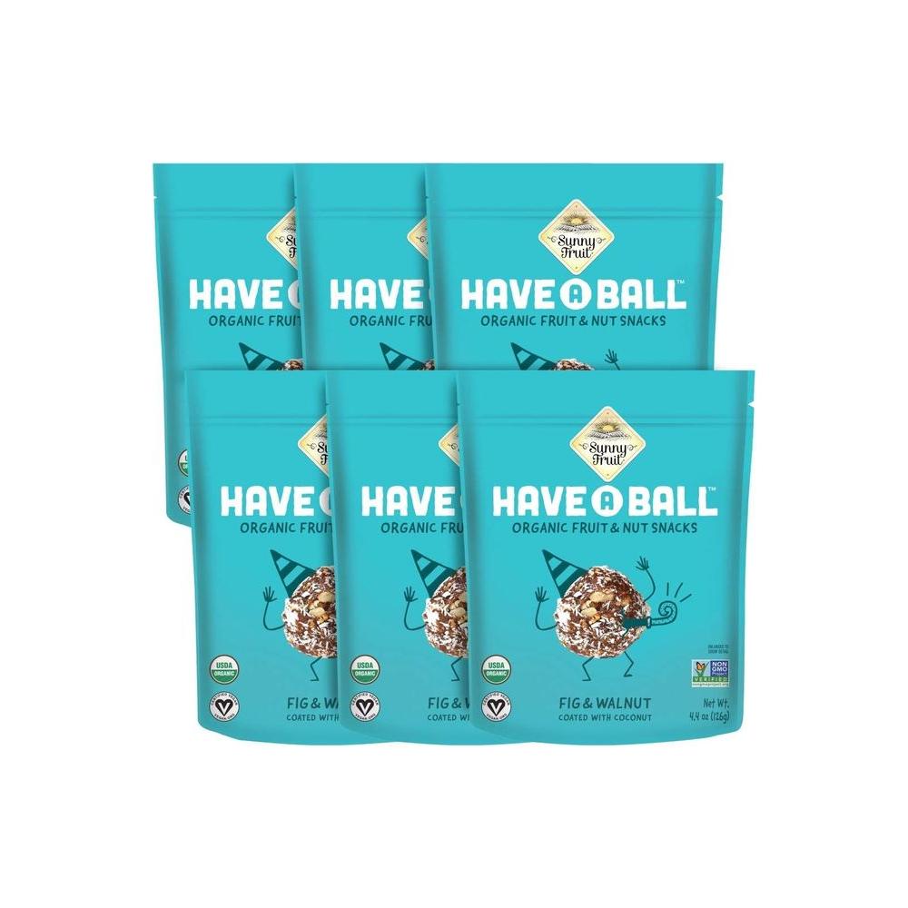 100% RAW Fig & Walnut Balls (6 - Pack) - Have A Ball (6 x 9 Balls) - Whole Food Energy Snacks | NO Added Sugars or Preservatives | NON - GMO, VEGAN, GF & Kosher - Whlsome - Snacks