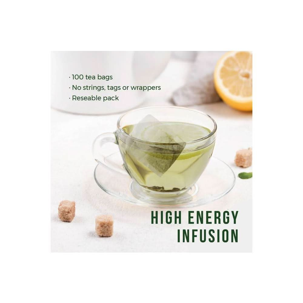 100 Unsmoked Organic Yerba Mate Tea Bags Organic Yerba Mate Tea Alternative to Tea Coffee and Energy Drinks 100 Tea Bags 1 Pack - Whlsome - Tea