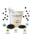 1000 SPRINGS MILL 25lb Bulk Bucket Organic Black Beans Used for Soups Salads Chili Dips or Various Breakfast Dishes Bulk Dry Black Beans Resealable Bag Vegan Friendly - Whlsome - Canned Beans