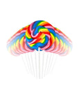 12 Large Swirl Lollipops Rainbow 3Inch Suckers - Whlsome - Candies & Chocolates