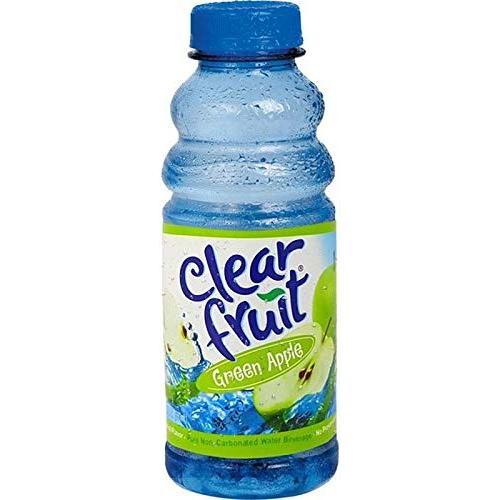 12 Pack Clear Fruit Water 20 Ounce Bottles Non Carbonated Water Beverage Green Apple - Whlsome - Flavored Water