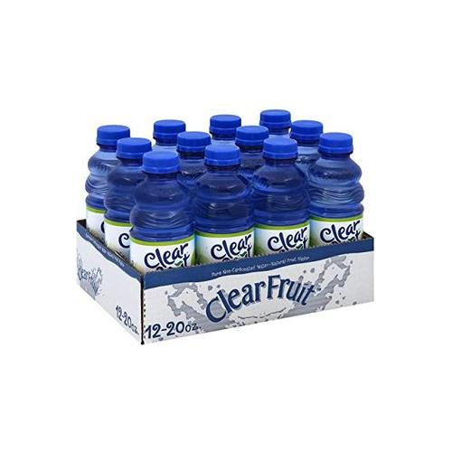 12 Pack Clear Fruit Water 20 Ounce Bottles Non Carbonated Water Beverage Green Apple - Whlsome - Flavored Water