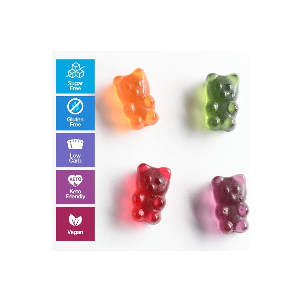 12 Pack Sugar Free Gummy Bears Keto Candy with Low Carb No Sugar Gluten Free Vegan Gummy Bears Keto Friendly SugarFree Gummies Best Keto Snack Total 15lb - Whlsome - Candies & Chocolates