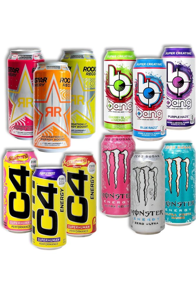 12 Pack Variety Sampler of C4 Energy Drink - 16 FL OZ Can - Whlsome - Sports Nutrition