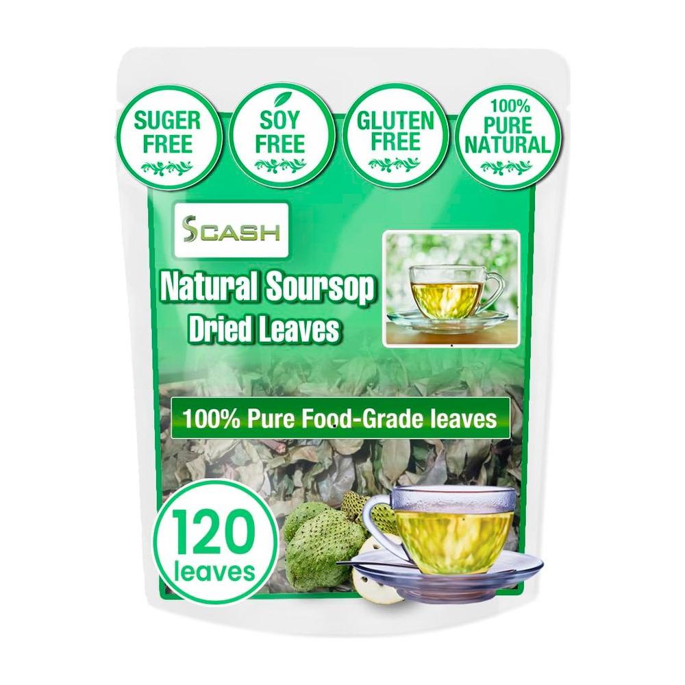 120 Premium Soursop Graviola Dried Leaves Tea Soursop Leaves Wildcrafted Graviola Tea Guanabana Tea Hoja Guanabana Soursop Loose Leaf Herbal Tea No Gluten Vegan - Whlsome - TEA