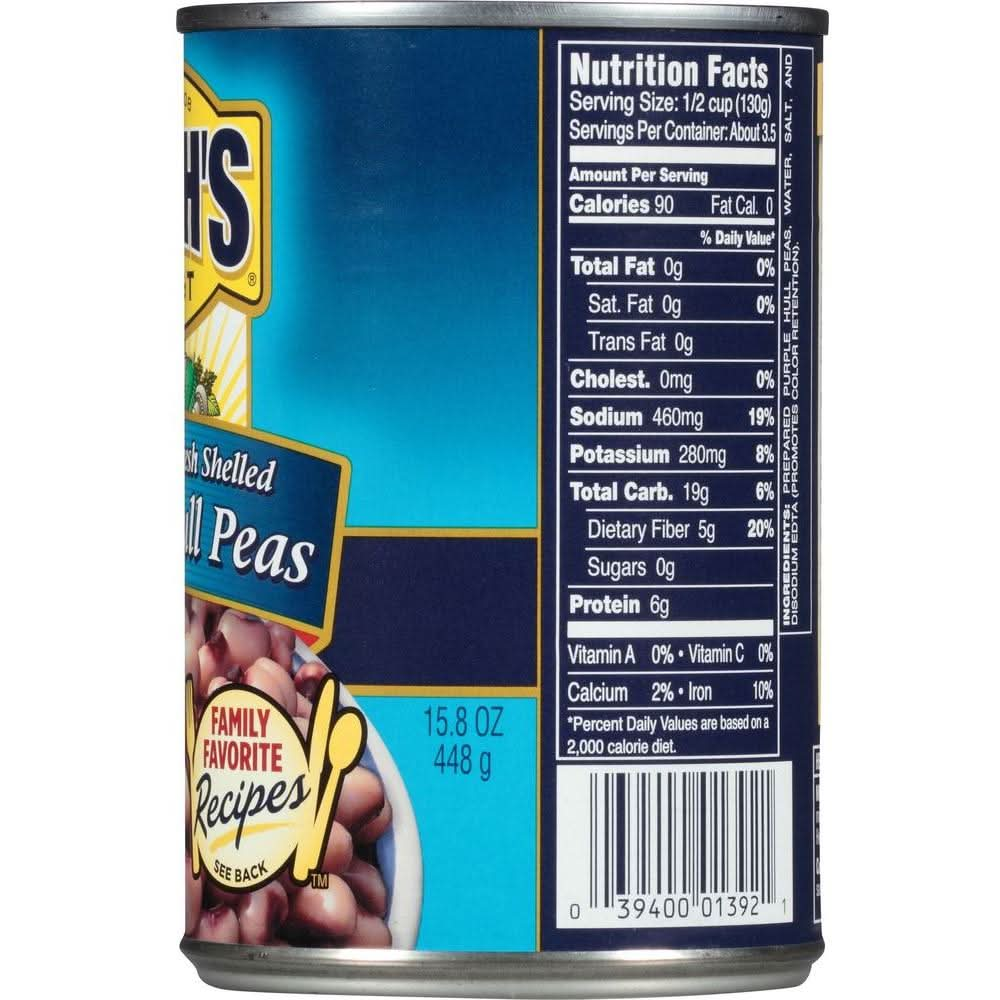 12158 oz Purple Hull Peas - Whlsome - Canned Beans