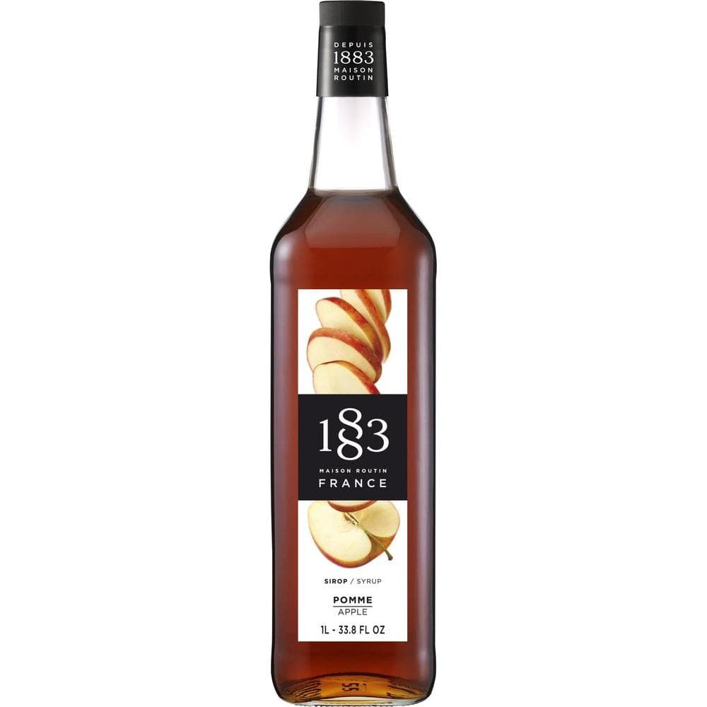 1883 Apple Syrup Flavored Syrup for Hot Iced Beverages GlutenFree Vegan NonGMO Kosher PreservativeFree Made in France Glass Bottle 1 Liter 338 Fl Oz - Whlsome - Grocery (Other)