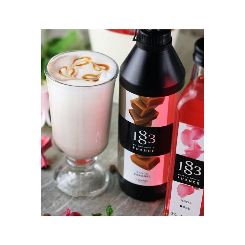 1883 Apple Syrup Flavored Syrup for Hot Iced Beverages GlutenFree Vegan NonGMO Kosher PreservativeFree Made in France Glass Bottle 1 Liter 338 Fl Oz - Whlsome - Grocery (Other)