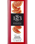 1883 Blood Orange Syrup Flavored Syrup for Hot Iced Beverages GlutenFree Vegan NonGMO Kosher PreservativeFree Made in France Glass Bottle 1 Liter 338 Fl Oz - Whlsome - Flavoring Syrup