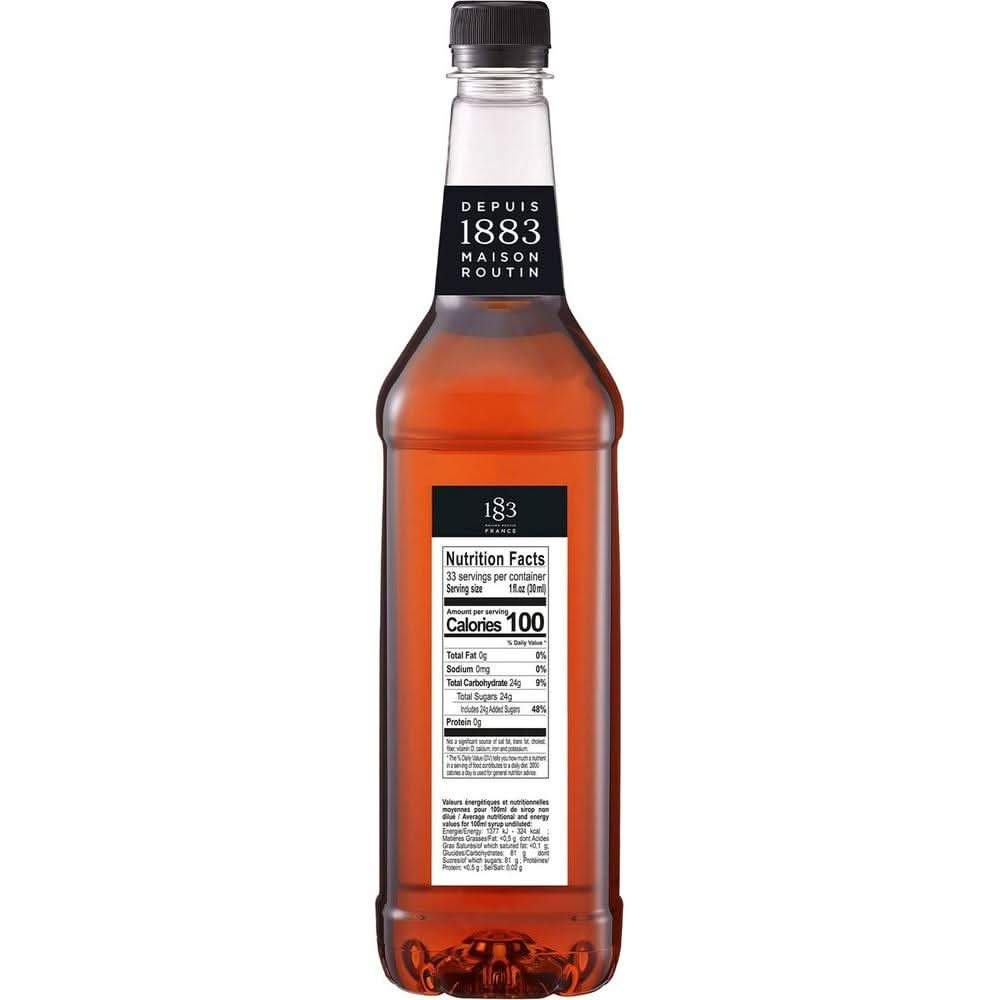 1883 Caramel Syrup Flavored Syrup for Hot Iced Beverages Rich FullBodied Taste AllNatural GlutenFree Vegan NonGMO Kosher PreservativeFree Made in France Plastic Bottle 1 Liter 338 Fl Oz - Whlsome - Grocery (Other)