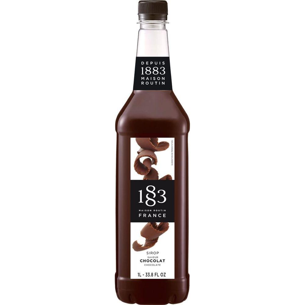 1883 Chocolate Syrup Flavored Syrup for Hot Iced Beverages GlutenFree Vegan NonGMO Kosher PreservativeFree Made in France Plastic Bottle 1 Liter 338 Fl Oz - Whlsome - Grocery (Other)