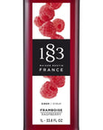 1883 Raspberry Syrup Flavored Syrup for Hot Iced Beverages GlutenFree Vegan NonGMO Kosher PreservativeFree Made in France Glass Bottle 1 Liter 338 Fl Oz - Whlsome - Grocery (Other)