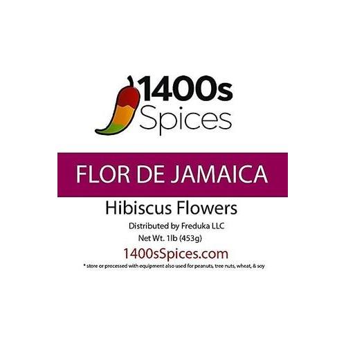 1lb Dried Hibiscus Flowers perfect for Tea and Mexican Agua Fresca Flor de Jamaica Whole Flowers and Petals by 1400s Spices - Whlsome - TEA