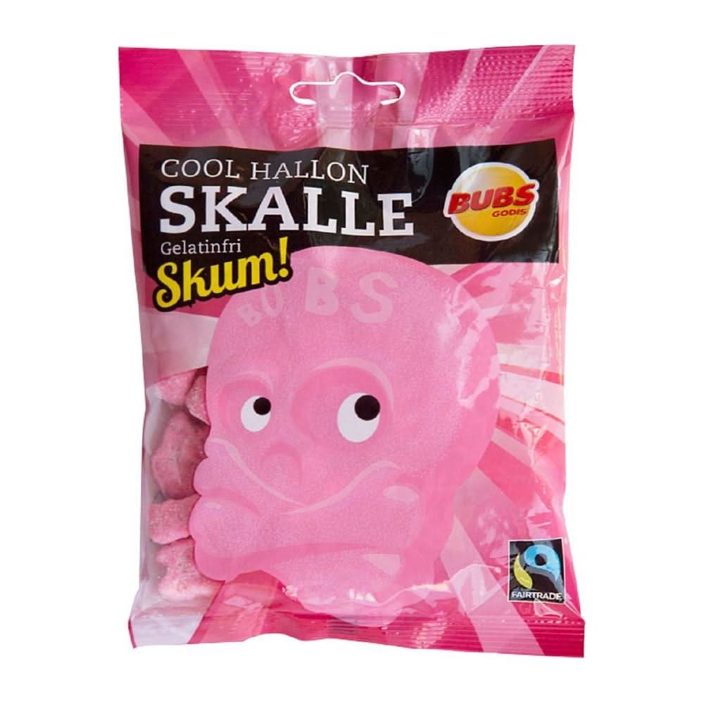 2 Bags x 90g of Bubs Godis Cool Hallonskalle Skum Original Swedish Sour Cool Raspberry Skull Foam Gelatine Free Wine Gums Candy - Whlsome - Candies &amp; Chocolates