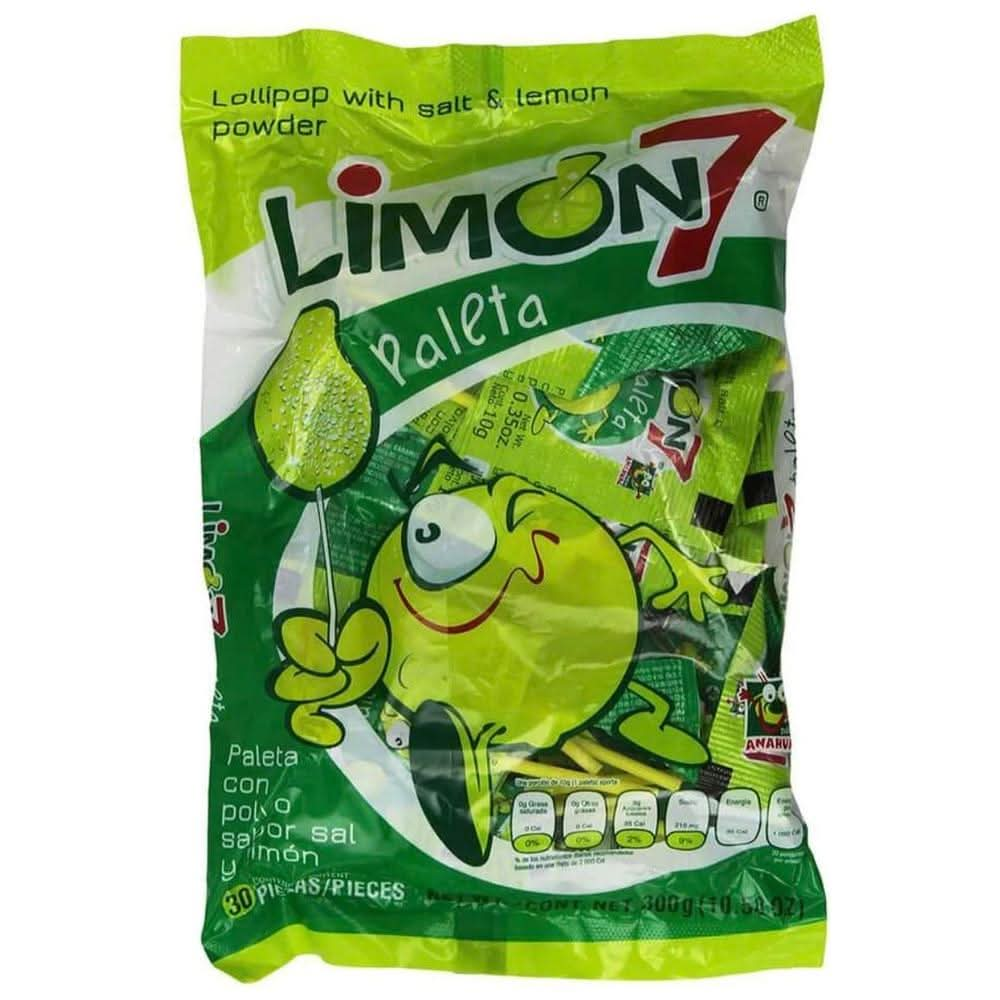 2 Limon 7 Paleta Lollipop Covered with Lemon Salt Powder Candy 30 pcs Each - Whlsome - Candies &amp; Chocolates