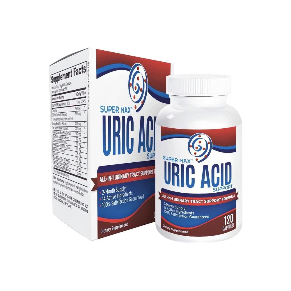 2 - Month Uric Acid Cleanse Support Supplement (All - in - 1 Herbal Formula) with 14 Active Ingredients Including Tart Cherry Extract &amp; Cranberry Extract - Uric Acid Supplements - 120 Capsules - Whlsome - Detox &amp; Cleanse