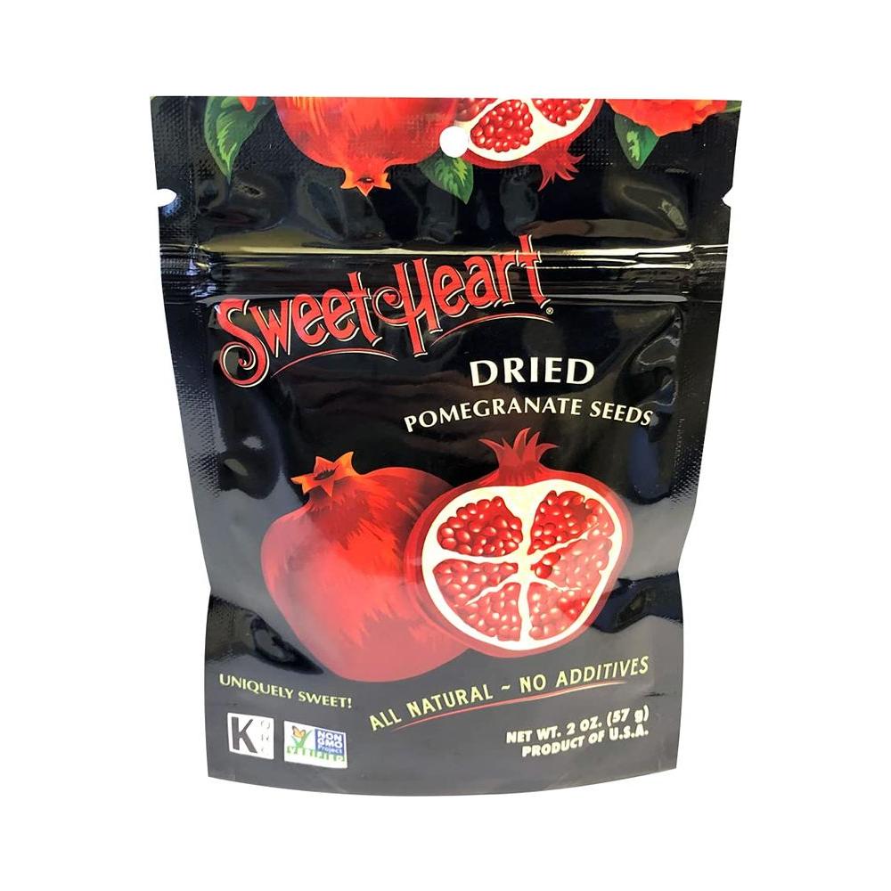 2 Oz Sweetheart Dried Pomegranate Seeds All Natural No Sugar Added 100 Fruit NonGMO Vegan No Refrigeration Needed - Whlsome - Dried Fruits