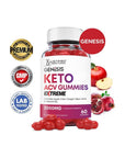 (2 Pack) Genesis Keto ACV Gummies Extreme Formula 2000MG Vegan Non GMO with Pomegranate Juice Beet Root B12 120 Gummys - Whlsome - Detox & Cleanse