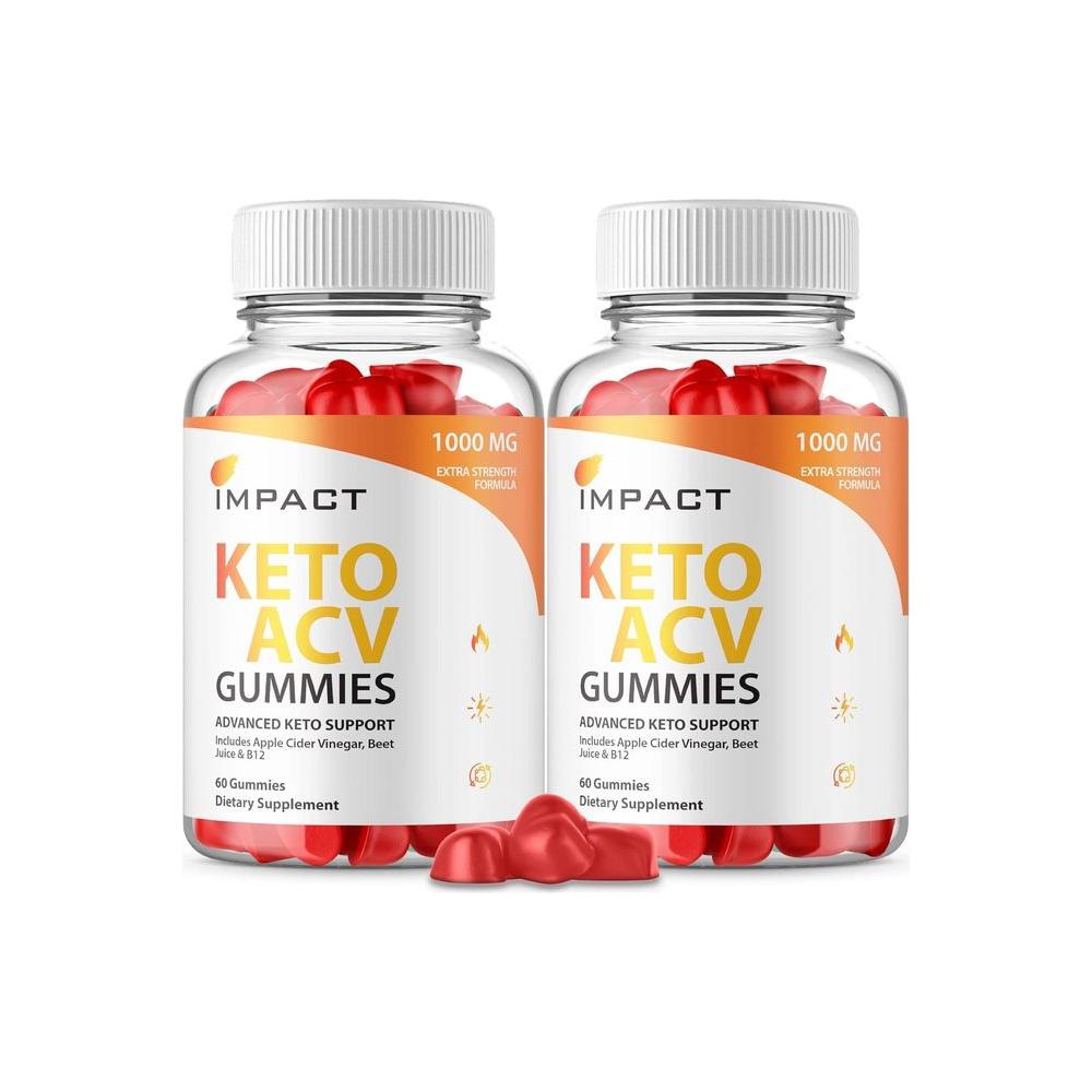 2 Pack Impact Keto ACV Gummies Advanced - Official Formula - Whlsome - Detox &amp; Cleanse