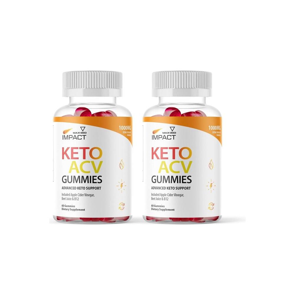 (2 Pack) Impact Keto Gummies for Weight Loss and Belly Fat Diet - Whlsome - Detox & Cleanse