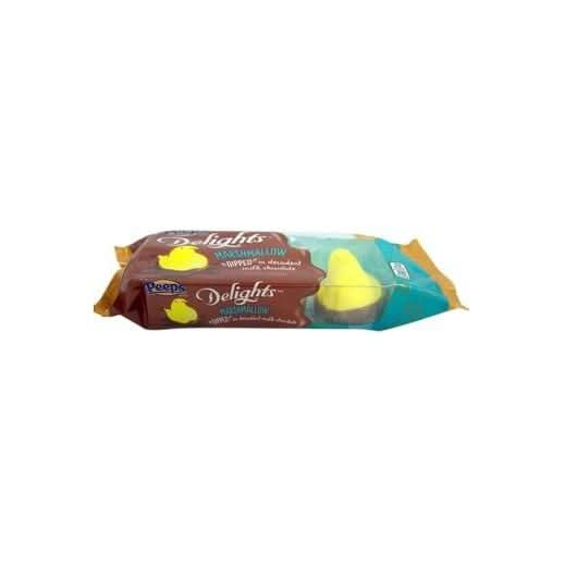 2 Pack Milk Chocolate Dipped Marshmallow Peeps Yellow Chicks 6 Count Total - Whlsome - Candies & Chocolates