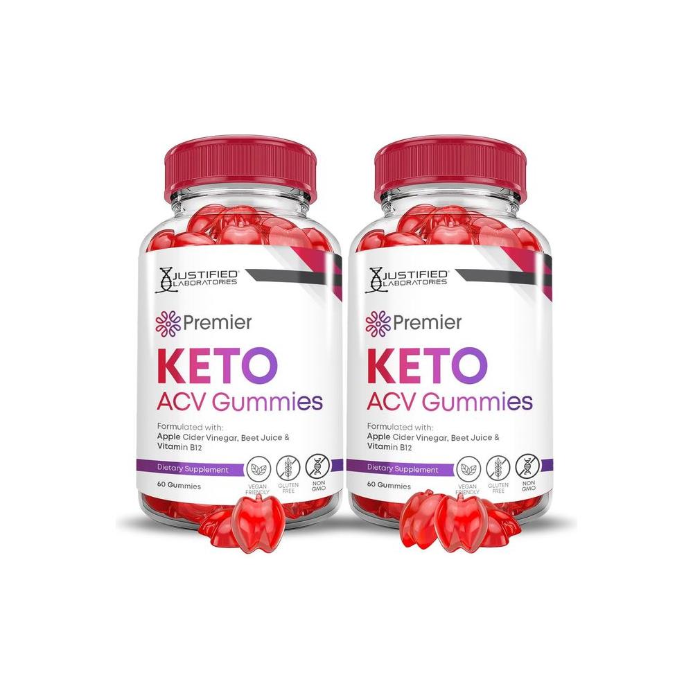 (2 Pack) Premier Keto ACV Gummies Premier Keto Gummies Advanced 1000MG Apple Cider Vinegar Formulated with Pomegranate Beet Juice Powder B12 Vegan Non GMO 120 Gummys - Whlsome - Detox & Cleanse