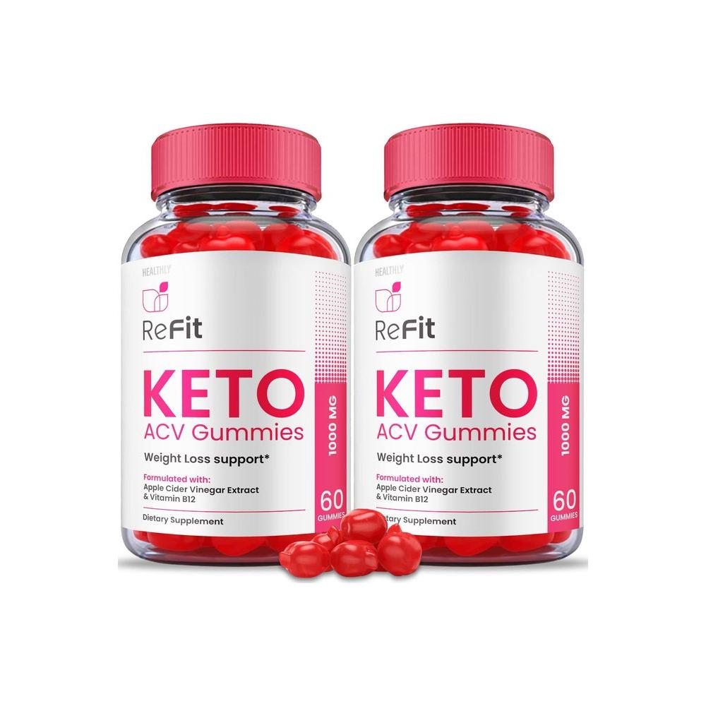 (2 Pack) Refit Keto Gummies - Official Formula, Vegan - Refit Keto ACV Gummies, Re Fit Keto Gummies, Re Fit Keto ACV Gummy S Weight Apple Loss Cider with Apple Cider Vinegar, Vitamin B12 (120 Gummies) - Whlsome - Detox & Cleanse