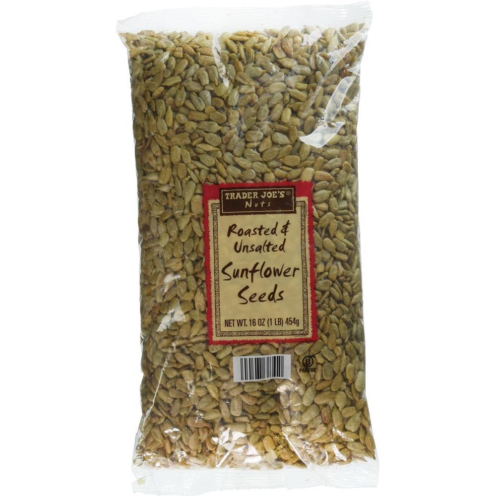 2 Pack Trader Joes Roasted Unsalted Sunflower Seeds 16 oz NET WT - Whlsome - Nuts & Seeds