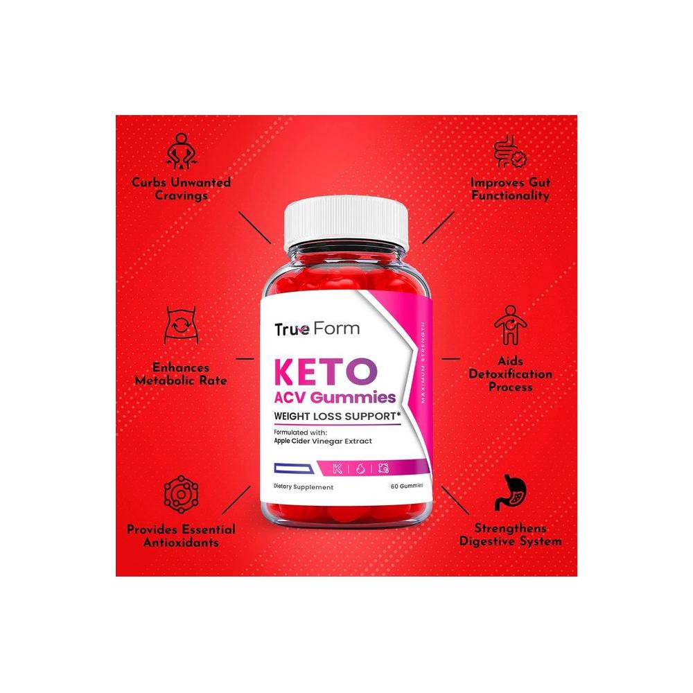 (2 Pack) True Form Keto Gummies - True Form Keto ACV Gummies - True Form Keto Gummies with Apple Cider Vinegar, Vegan, Vitamin B12 Keto Gummies, Trueform Gummies Advanced Formula (120 Gummies) - Whlsome - Detox & Cleanse