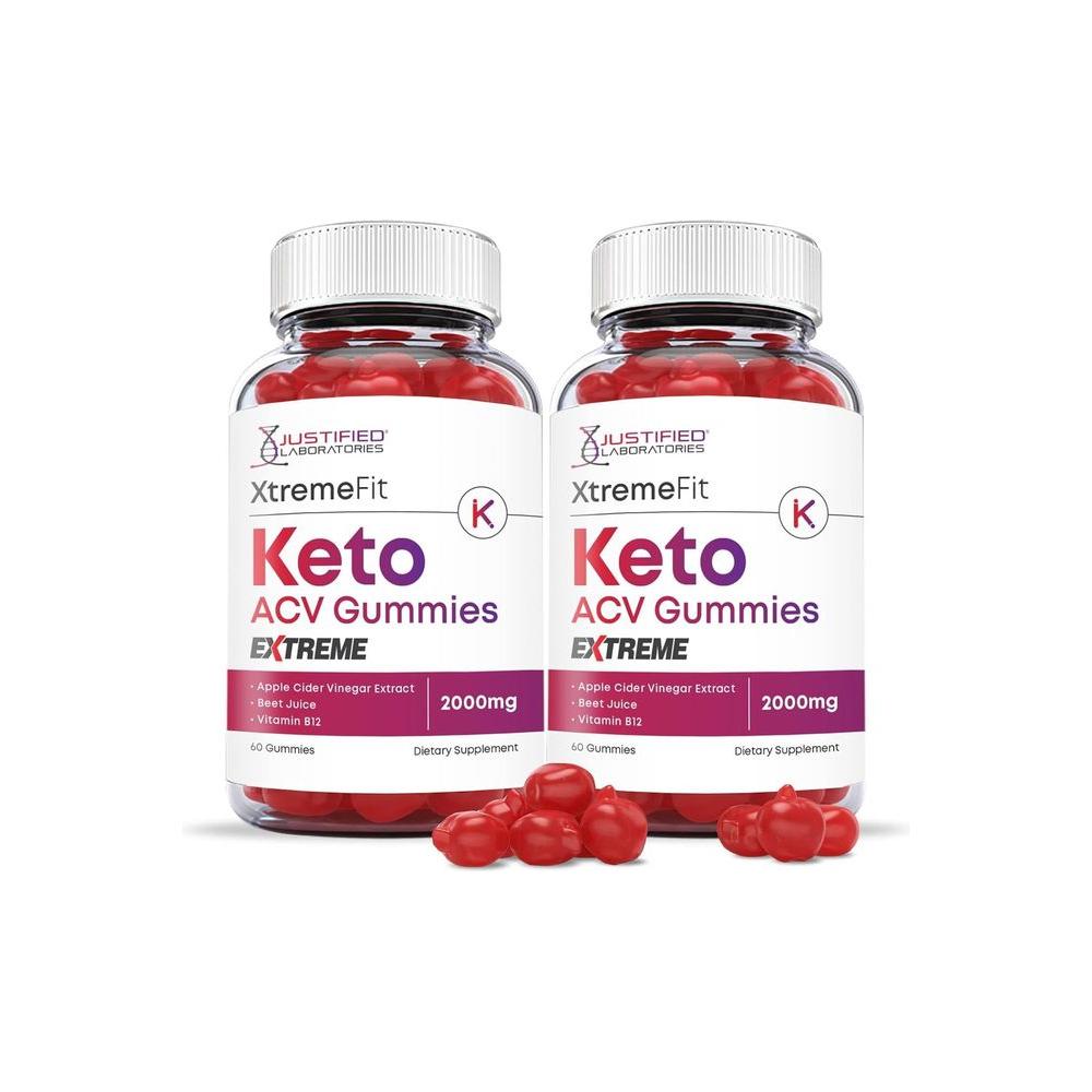 (2 Pack) Xtreme Fit Keto ACV Gummies Extreme Formula 2000MG - Whlsome - Detox &amp; Cleanse