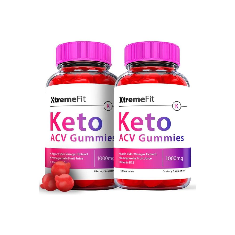 (2 Pack) Xtreme Fit, Xtreme Fit Keto Gummies, Xtreme Fit Keto ACV Gummies Supplement, Xtreme Fit Keto ACV Gummy S, Xtreme Fit Keto Weight Shark Loss Tank with Apple Cider Vinegar (120 Gummies) - Whlsome - Detox & Cleanse